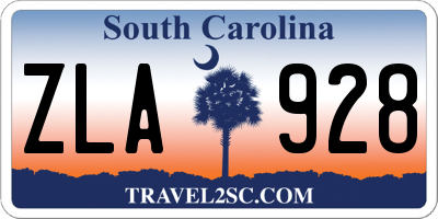 SC license plate ZLA928