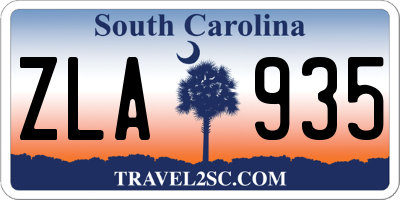SC license plate ZLA935
