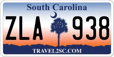 SC license plate ZLA938