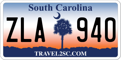 SC license plate ZLA940