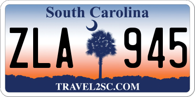 SC license plate ZLA945