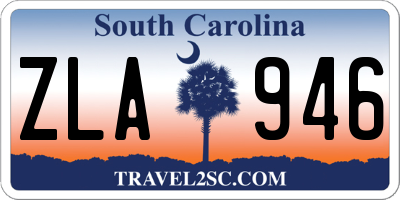 SC license plate ZLA946