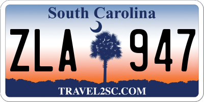 SC license plate ZLA947