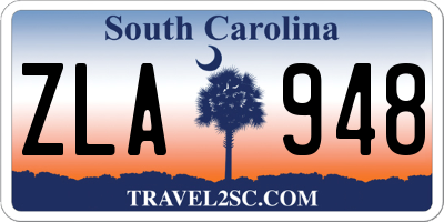 SC license plate ZLA948
