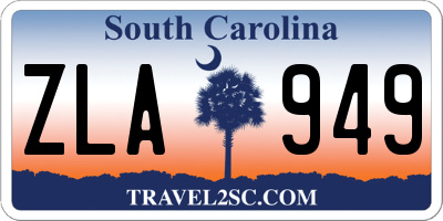 SC license plate ZLA949