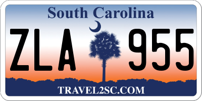 SC license plate ZLA955