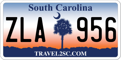 SC license plate ZLA956