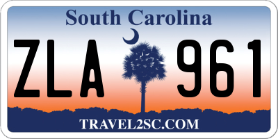 SC license plate ZLA961