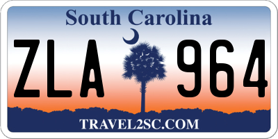SC license plate ZLA964