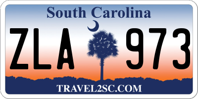 SC license plate ZLA973