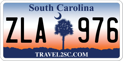 SC license plate ZLA976