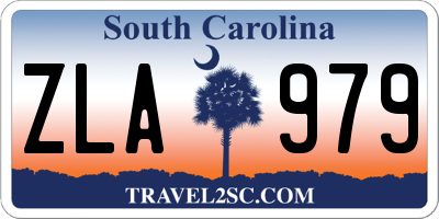 SC license plate ZLA979