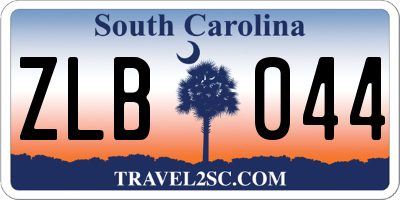 SC license plate ZLB044