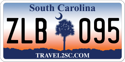 SC license plate ZLB095
