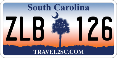 SC license plate ZLB126