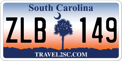 SC license plate ZLB149