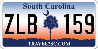 SC license plate ZLB159