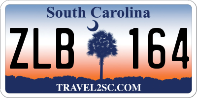 SC license plate ZLB164