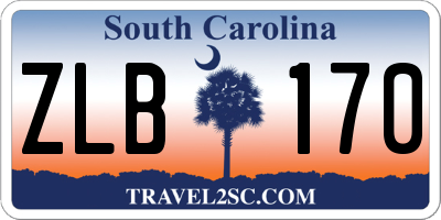 SC license plate ZLB170