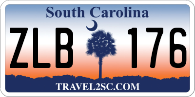 SC license plate ZLB176