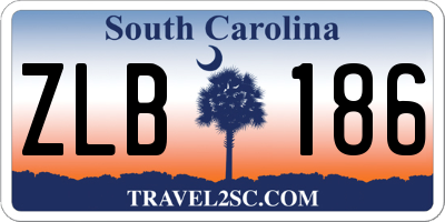 SC license plate ZLB186