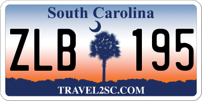 SC license plate ZLB195