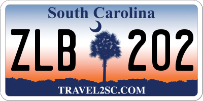 SC license plate ZLB202