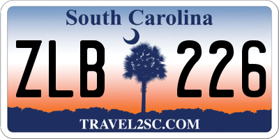 SC license plate ZLB226