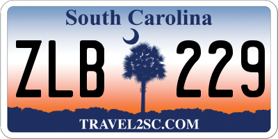 SC license plate ZLB229