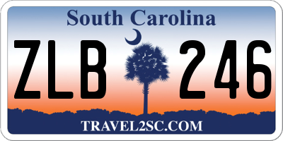SC license plate ZLB246