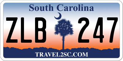 SC license plate ZLB247