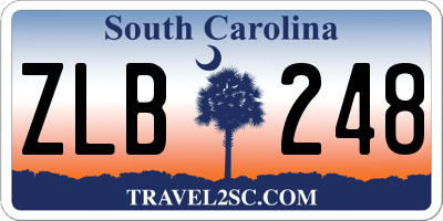 SC license plate ZLB248