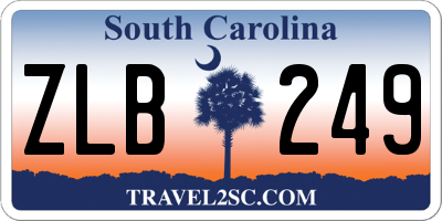 SC license plate ZLB249