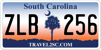 SC license plate ZLB256