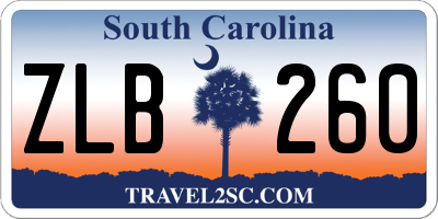 SC license plate ZLB260