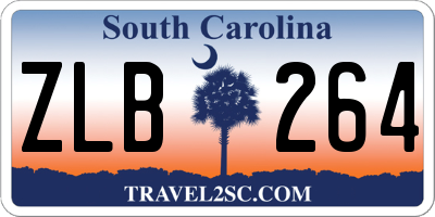 SC license plate ZLB264