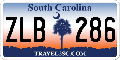 SC license plate ZLB286