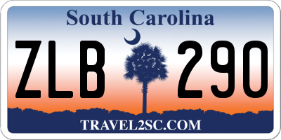 SC license plate ZLB290