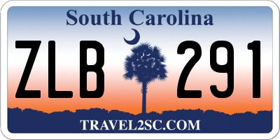 SC license plate ZLB291