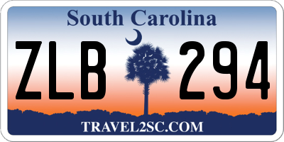 SC license plate ZLB294