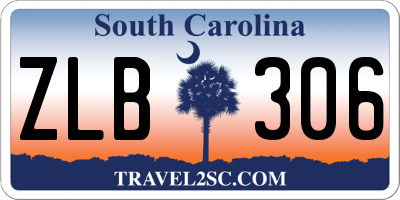SC license plate ZLB306