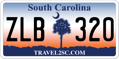 SC license plate ZLB320