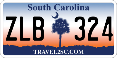 SC license plate ZLB324