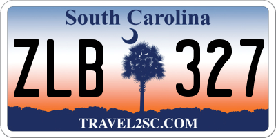 SC license plate ZLB327