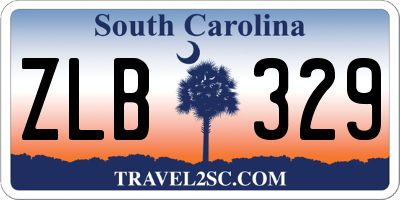 SC license plate ZLB329