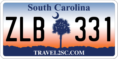 SC license plate ZLB331