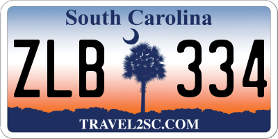 SC license plate ZLB334