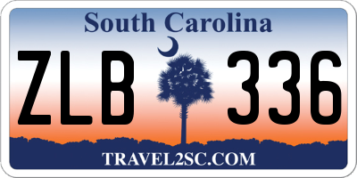 SC license plate ZLB336