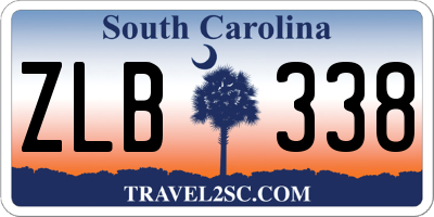 SC license plate ZLB338