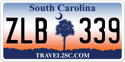 SC license plate ZLB339